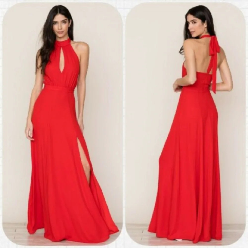 NWT Anthropologie Yumi Kim Rocio High Demand Halter Maxi Dress Z523-15